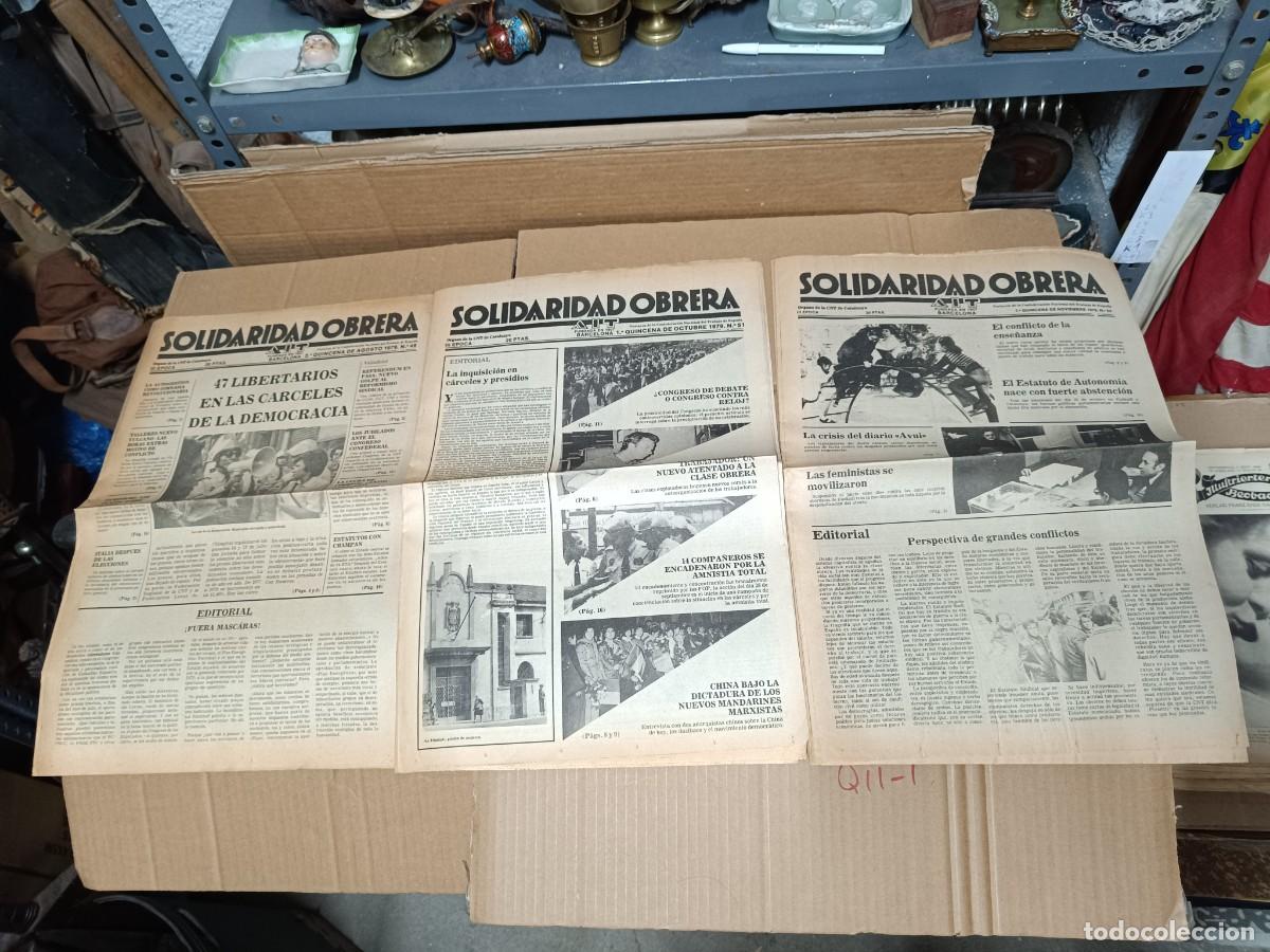 Collection Magazines and Newspapers: 3 ANTIGUOS DIARIOS, SOLIDARIDAD OBRERA, ANARQUISTA, CNT, 1979 TRANSICION - P4