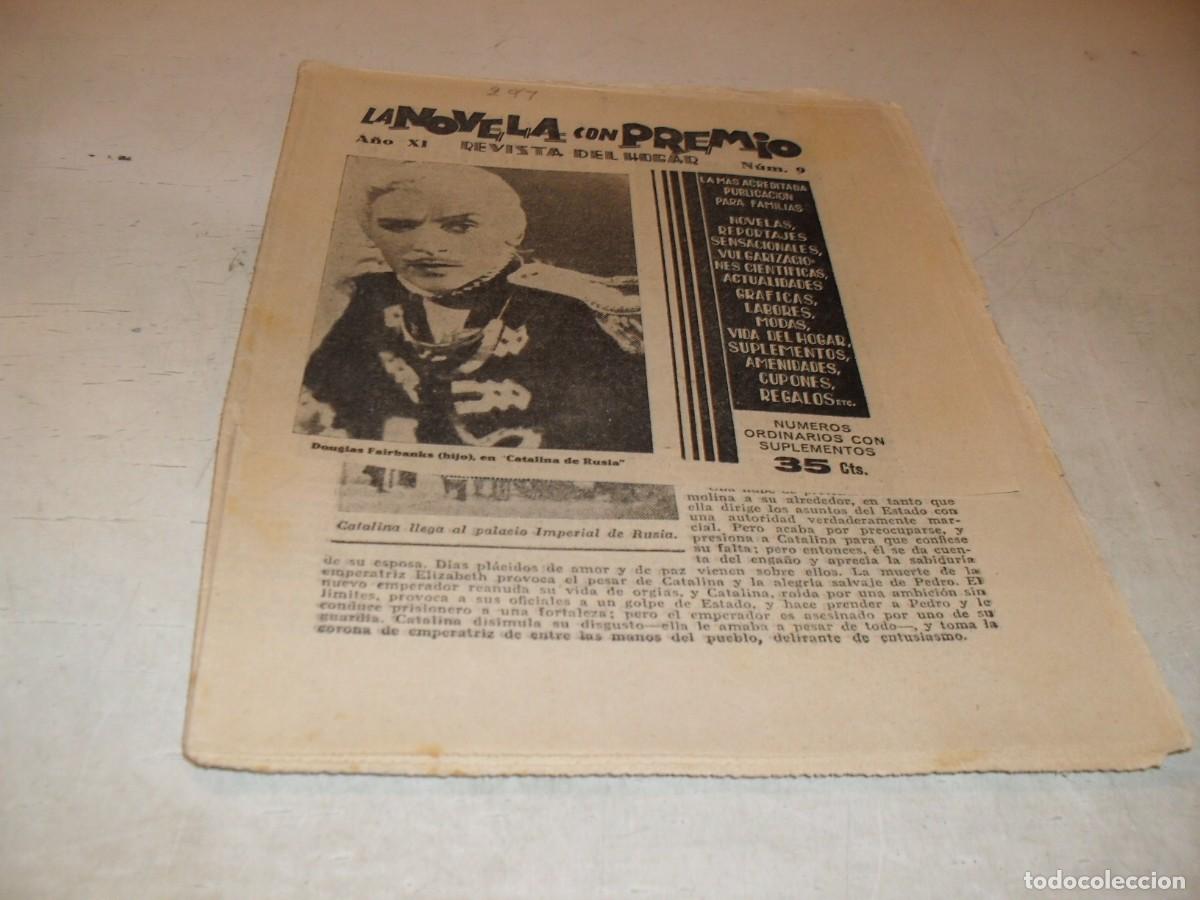 Collection Magazines and Newspapers: LA NOVELA CON PREMIO N&ordm; 9 BIS CON DOUGLAS FAIRBANKS,HIJO,EN PORTADA.GUERRI,1934