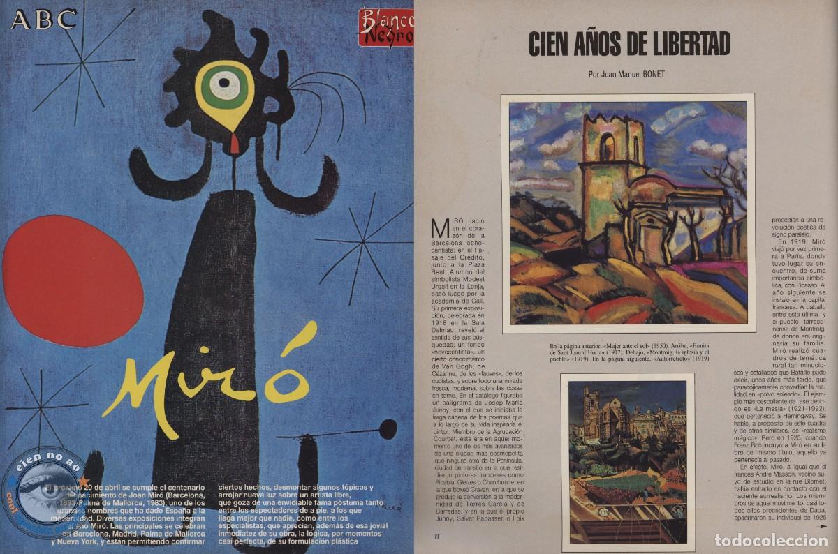 Coleccionismo de Revistas y Peri&oacute;dicos: JOAN MIRO: cien a&ntilde;os de libertad, por Juan Manuel Bonet