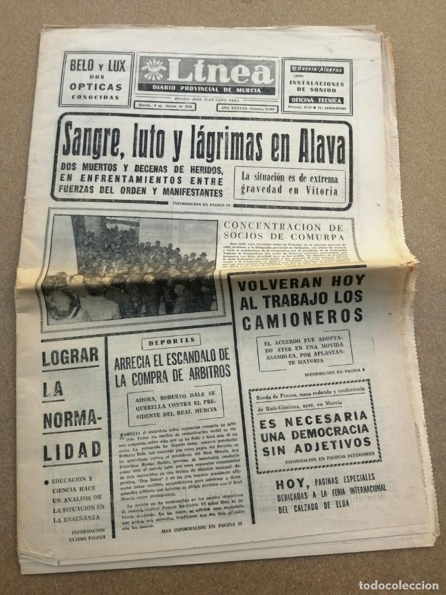 Coleccionismo de Revistas y Peri&oacute;dicos: PERIODICO LINEA (4 MARZO 1976)