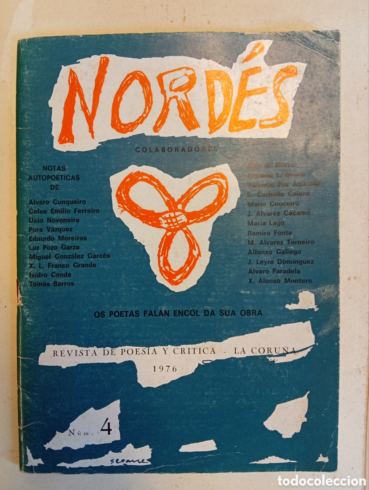 Coleccionismo de revistas y peri&oacute;dicos: Nordes revista galega da poes&iacute;a e cr&iacute;tica La Coru&ntilde;a a&ntilde;o 1976