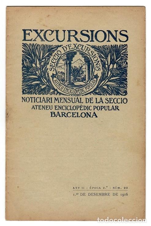 Collezionismo di Riviste e Giornali: Excursions - Noticiari mensual 20 Any 1916 Ateneu Enciclop&egrave;dic Popu.. / Capell&oacute; - Visita al Matadero