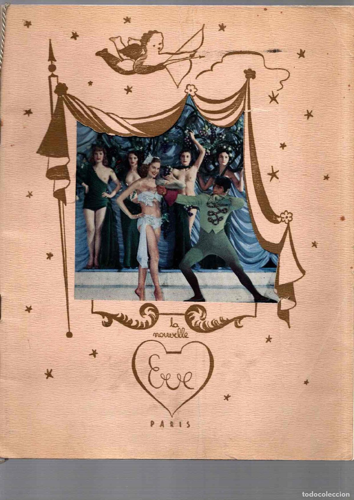 Collezionismo di Riviste e Giornali: LA NOUVELLE EVE. MUSIC-HALL CABARET DANSANT. PARIS. TEXTOS EN FRANCES. C.1950