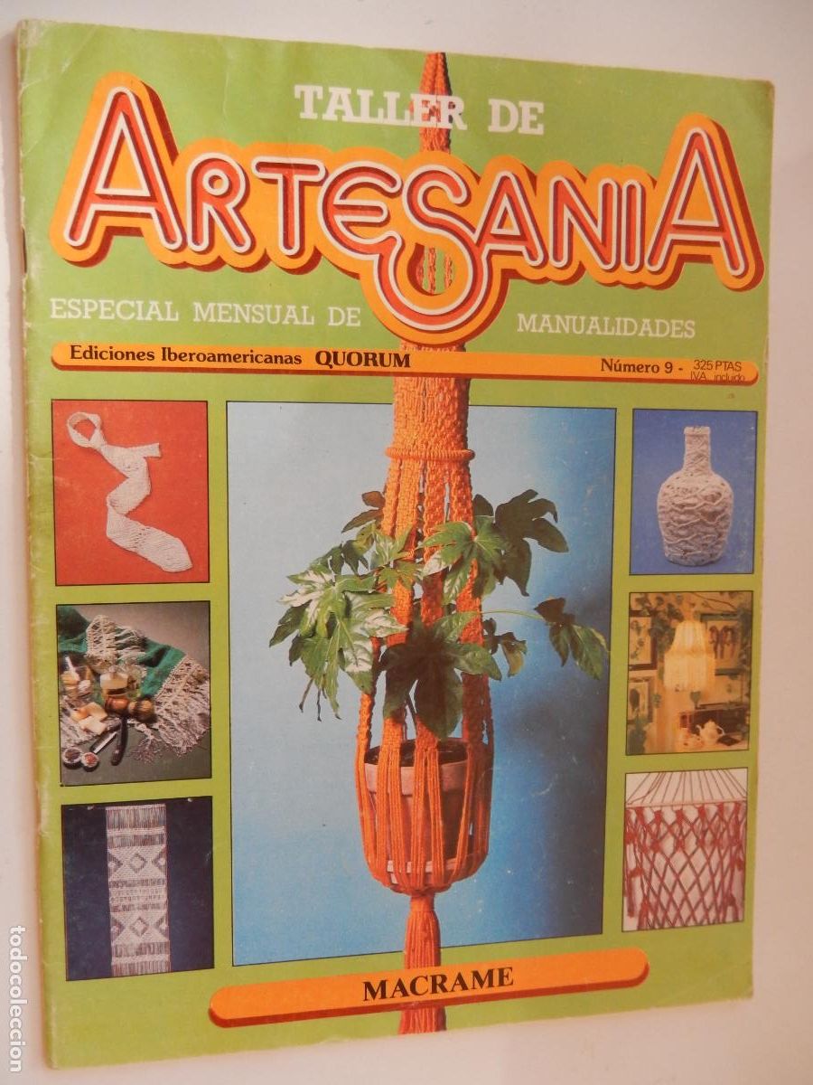 Collection Magazines and Newspapers: TALLER DE ARTESANIA - MACRAM&Eacute; N&ordm; 9 - ESPECIAL MENSUAL DE MANUALIDADES -01-1986