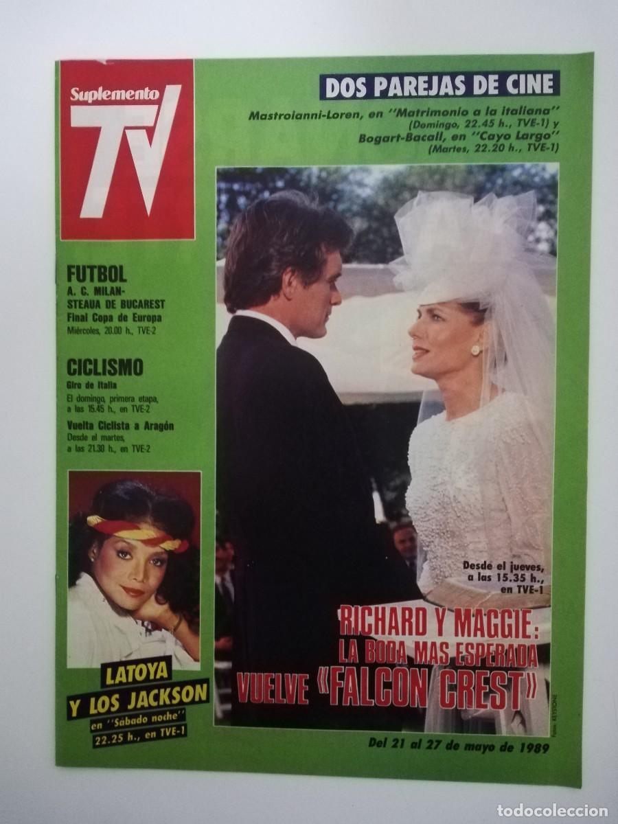 Collectionnisme de Revues et Journaux: REVISTA SUPLEMENTO TV A&Ntilde;O 1989 N&ordm; 82 - LATOYA JACKSON - FALCON CREST