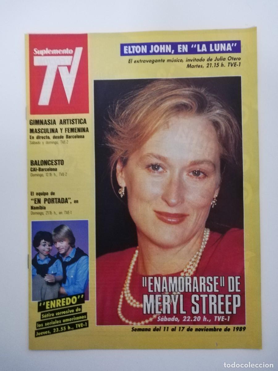 Coleccionismo de Revistas y Peri&oacute;dicos: REVISTA SUPLEMENTO TV A&Ntilde;O 1989 N&ordm; 107 - MERYL STREEP - SUSAN HARRIS - JOSE CORONADO