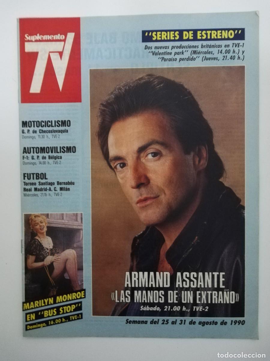 Coleccionismo de Revistas y Peri&oacute;dicos: REVISTA SUPLEMENTO TV A&Ntilde;O 1990 N&ordm; 148 - ARMAND ASSANTE - MARILYN MONROE