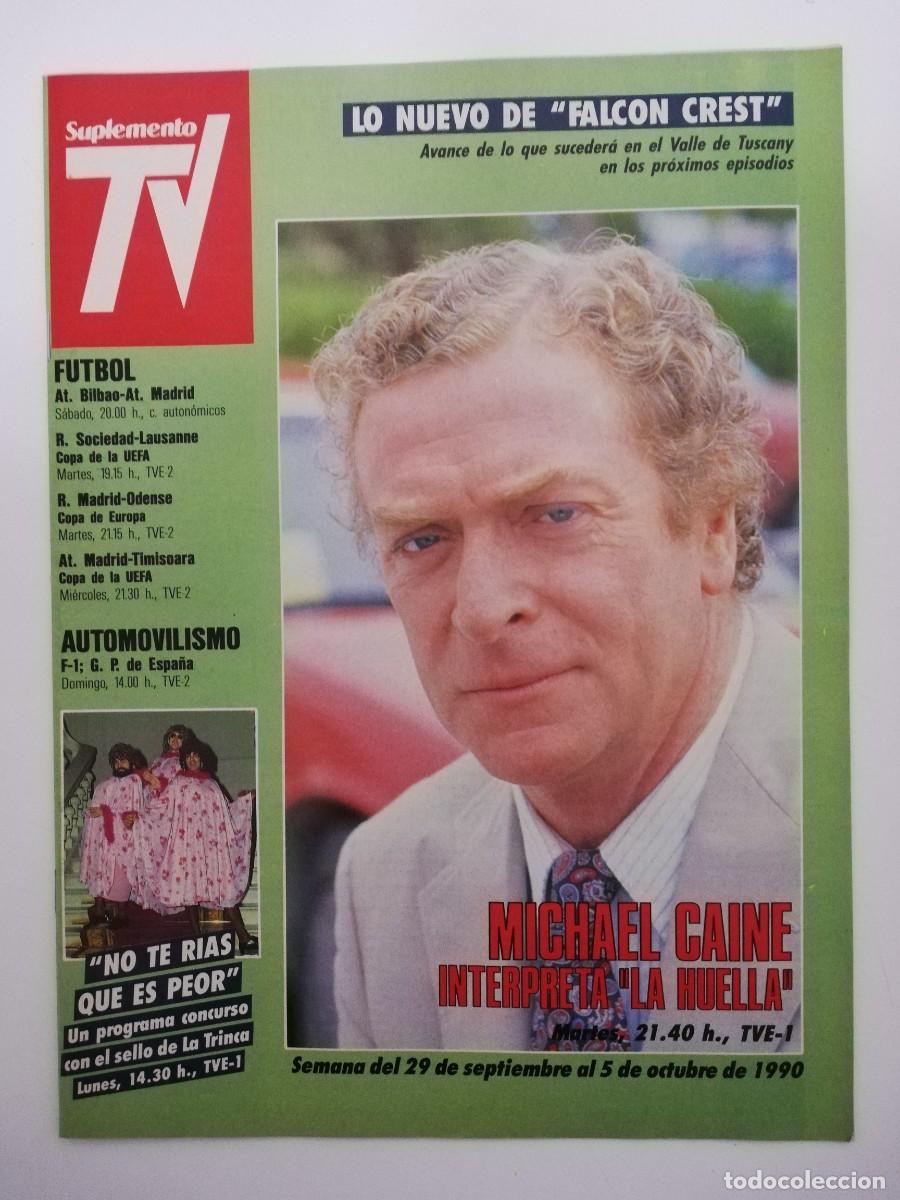 Coleccionismo de Revistas y Peri&oacute;dicos: REVISTA SUPLEMENTO TV A&Ntilde;O 1990 N&ordm; 153 - MICHAEL CAINE