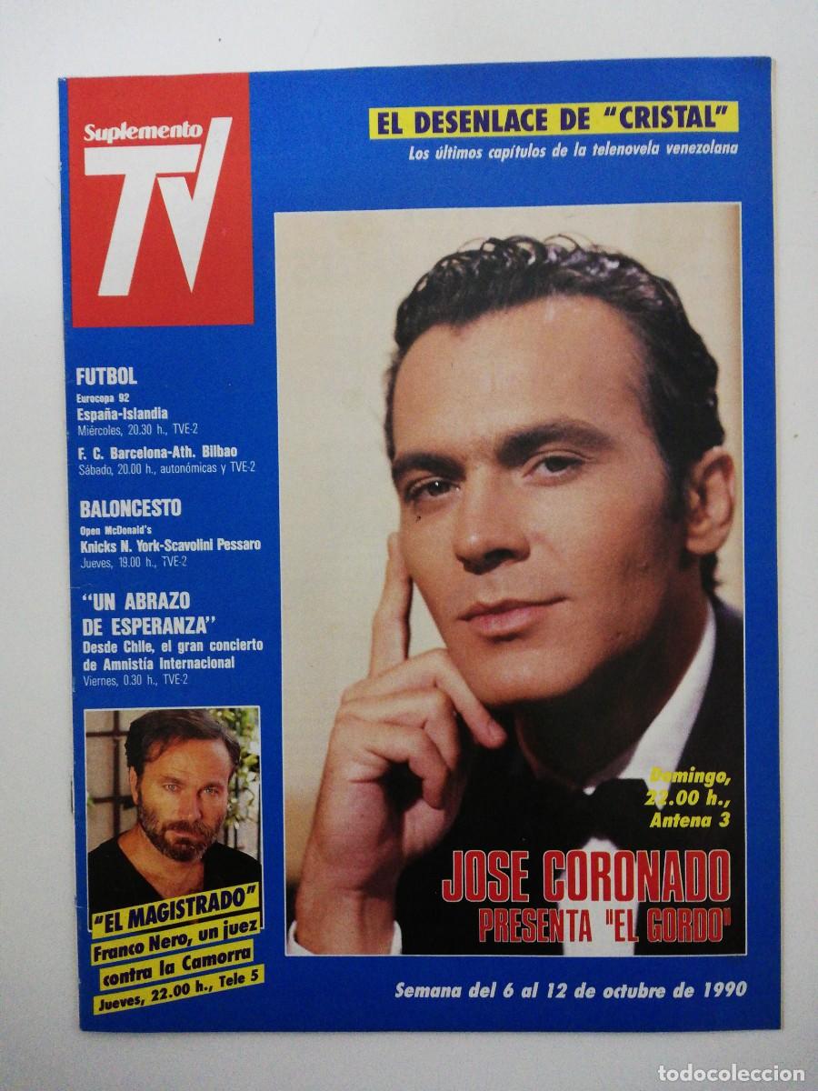 Coleccionismo de Revistas y Peri&oacute;dicos: REVISTA SUPLEMENTO TV A&Ntilde;O 1990 N&ordm; 154 - JOSE CORONADO - FRANCO NERO