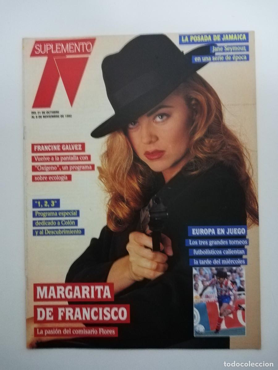 Coleccionismo de revistas y peri&oacute;dicos: REVISTA SUPLEMENTO TV A&Ntilde;O 1992 N&ordm; 262 - MARGARITA DE FRANCISCO