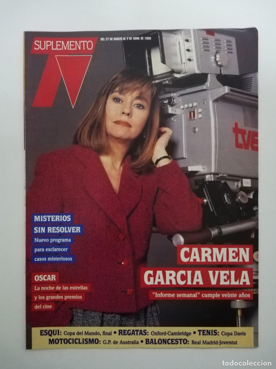 Sammeln von Zeitschriften und Zeitungen: REVISTA SUPLEMENTO TV A&Ntilde;O 1993 N&ordm; 283 - CARMEN GARCIA VELA