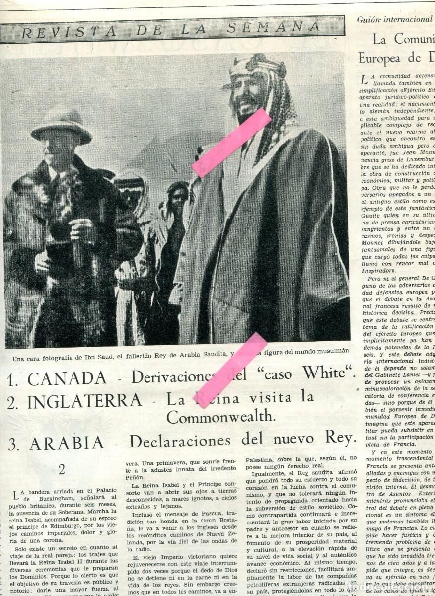 Coleccionismo de Revistas y Peri&oacute;dicos: REVISTA 1953 CATALA-ROCA THARRATS ISERN TAPIES IBN SAUD ARABIA SAUDI SAUDITA OLGA SACHAROFF