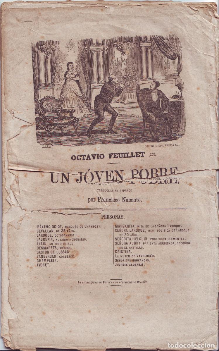 Sammeln von Zeitschriften und Zeitungen: FEUILLET, Octave (ad. NACENTE, Francisco). Un joven pobre