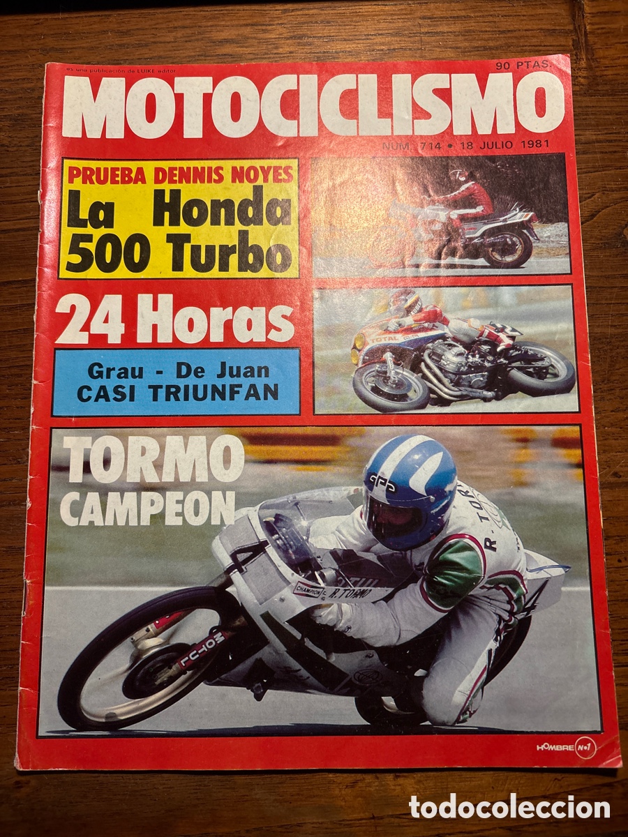 Coleccionismo de Revistas y Peri&oacute;dicos: REVISTA MOTOCICLISMO JULIO 1981 ( MOTO HONDA TORMO ..) 714