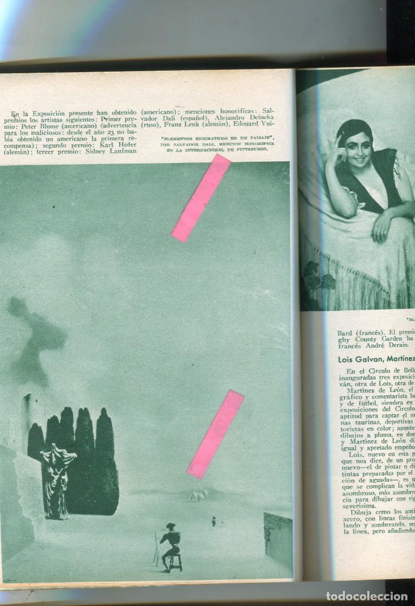 Coleccionismo de Revistas y Peri&oacute;dicos: REVISTA A&Ntilde;O 1934 SALVADOR DALI PREMIADO EN ESTADOS UNIDOS LEQUEITIO PETER BLUME TELEVISION ALEMANIA