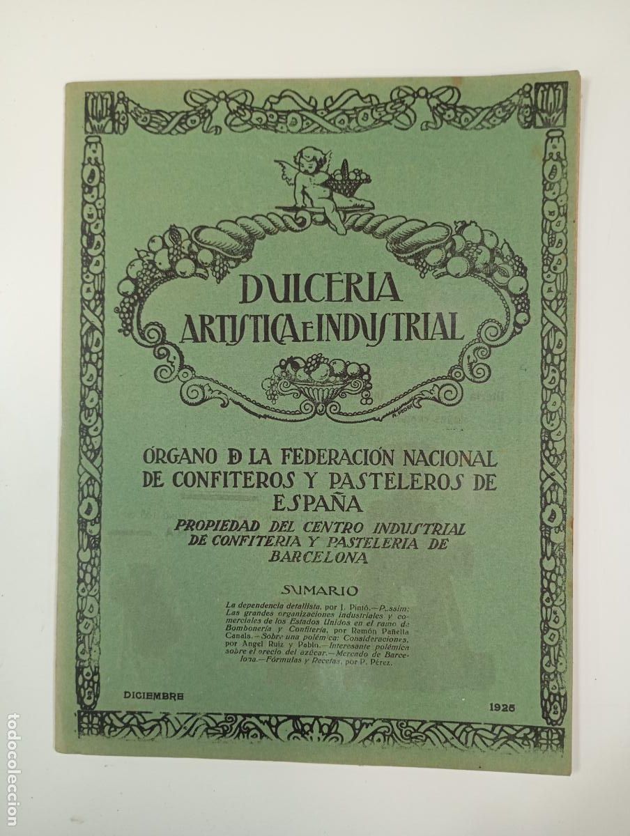 Coleccionismo de revistas y peri&oacute;dicos: DULCER&Iacute;A ART&Iacute;STICA E INDUSTRIAL. N&ordm; 69. A&Ntilde;O V. BARCELONA DICIEMBRE 1925. TDKR12