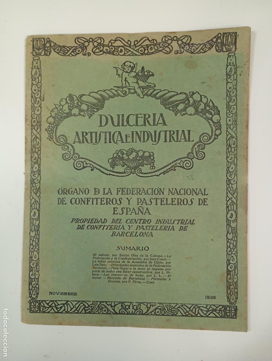 Coleccionismo de revistas y peri&oacute;dicos: DULCER&Iacute;A ART&Iacute;STICA E INDUSTRIAL. N&ordm; 68. A&Ntilde;O V. BARCELONA NOVIEMBRE 1925. TDKR12