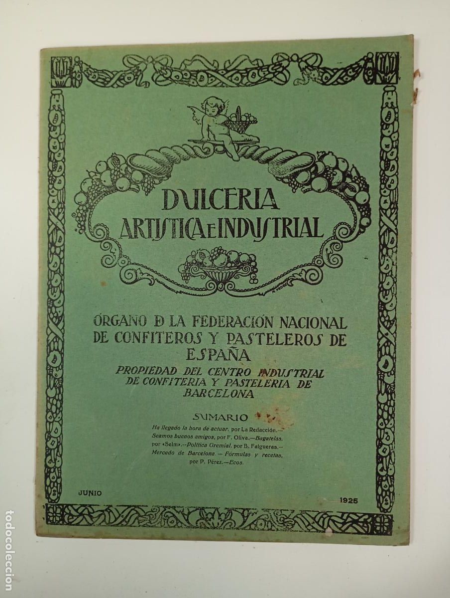 Coleccionismo de revistas y peri&oacute;dicos: DULCER&Iacute;A ART&Iacute;STICA E INDUSTRIAL. N&ordm; 63. A&Ntilde;O V. BARCELONA. JUNIO 1925. TDKR12