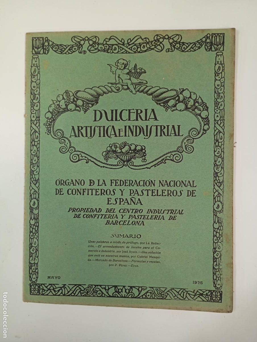 Coleccionismo de revistas y peri&oacute;dicos: DULCER&Iacute;A ART&Iacute;STICA E INDUSTRIAL. N&ordm; 62. A&Ntilde;O V. BARCELONA. MAYO 1925. TDKR12