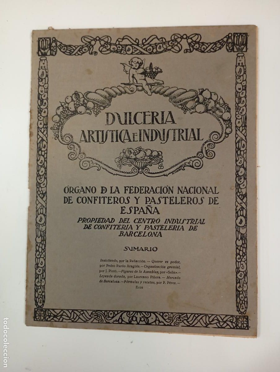 Sammeln von Zeitschriften und Zeitungen: DULCER&Iacute;A ART&Iacute;STICA E INDUSTRIAL. N&ordm; 54. A&Ntilde;O V. BARCELONA. SEPTIEMBRE 1924. TDKR12