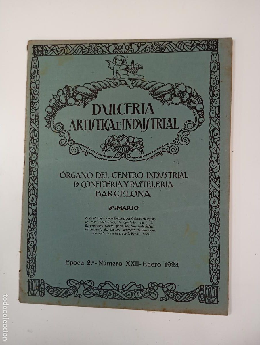 Sammeln von Zeitschriften und Zeitungen: DULCER&Iacute;A ART&Iacute;STICA E INDUSTRIAL. N&ordm; 46. A&Ntilde;O V. BARCELONA. ENERO 1924. &Eacute;POCA 2&ordf; N&ordm; XXII. TDKR12