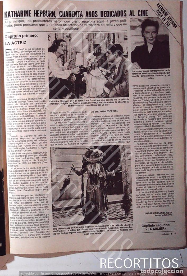 Coleccionismo de revistas y peri&oacute;dicos: katharine hepburn CARY GRANT