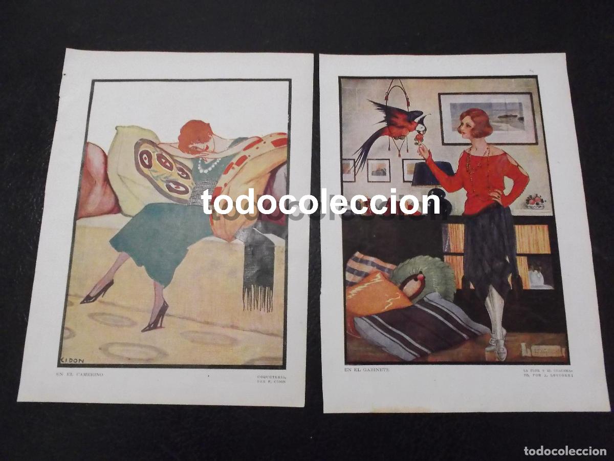Colecionismo de Revistas e Jornais: 12 ILUSTRACIONES MODERNISTAS. A&Ntilde;OS 20. JUGENDSTIL. 24 X 18. MODA. A&Ntilde;OS 20.