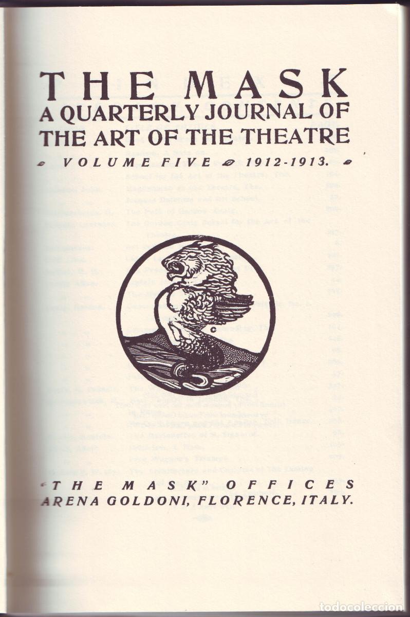 Colecionismo de Revistas e Jornais: GORDON CRAIG, Edward (ed.). The Mask Vol. 5 (1912)_Facs&iacute;mil 1967