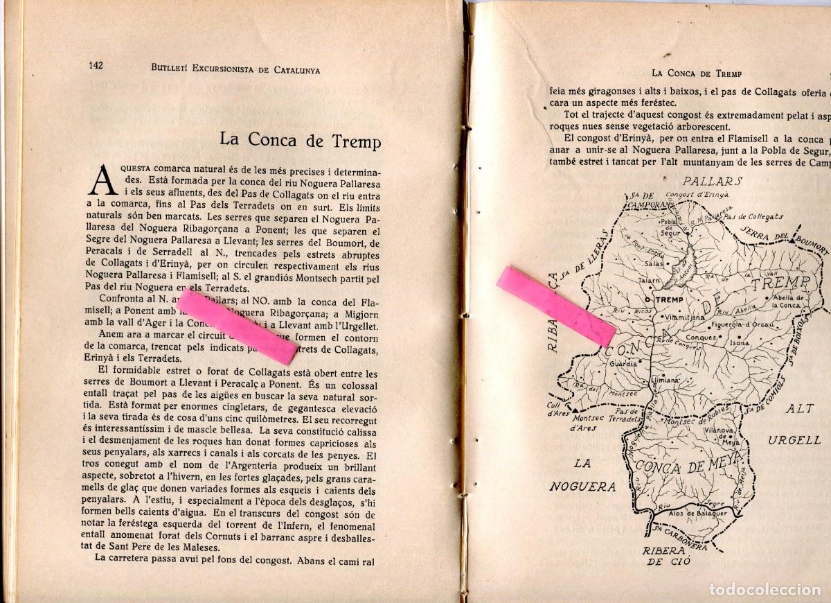 Coleccionismo de revistas y peri&oacute;dicos: BUTLLETI ANY 1926 LA CONCA DE TREMP MAPA TALARN EROLES FIGOS PUIGVERT MUR MEULLGUARDIA TOLO SALAS
