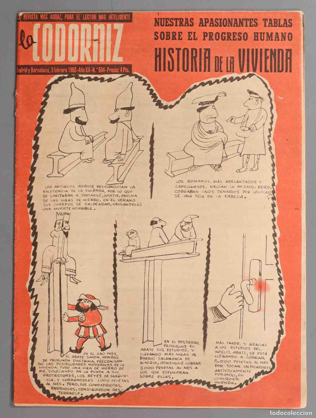 Coleccionismo de Revistas y Peri&oacute;dicos: LA CODORNIZ. A&Ntilde;O 1952. N&ordm; 534