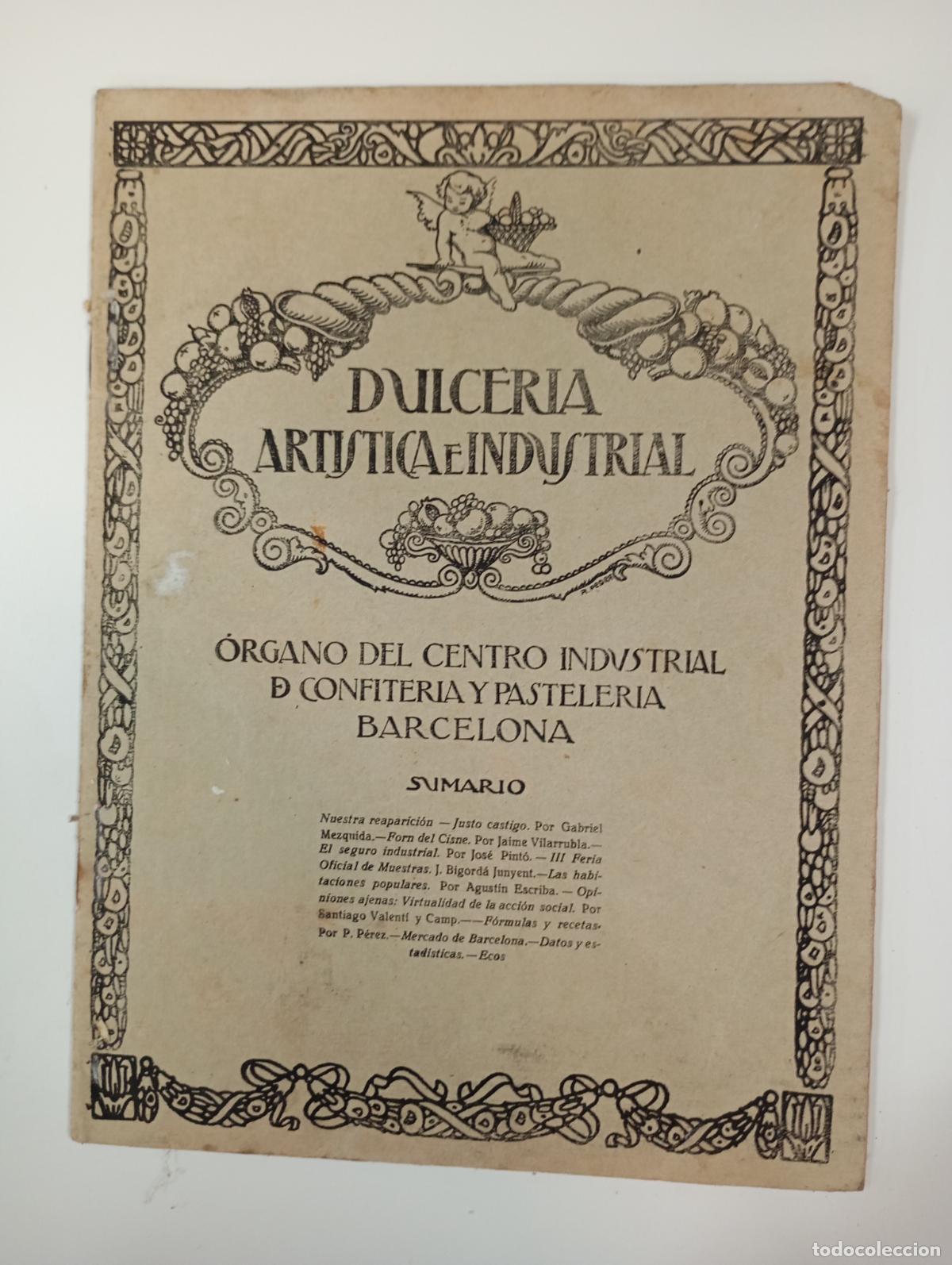 Coleccionismo de revistas y peri&oacute;dicos: DULCER&Iacute;A ART&Iacute;STICA E INDUSTRIAL. N&ordm; 25. A&Ntilde;O III. BARCELONA. ABRIL 1922. TDKR12