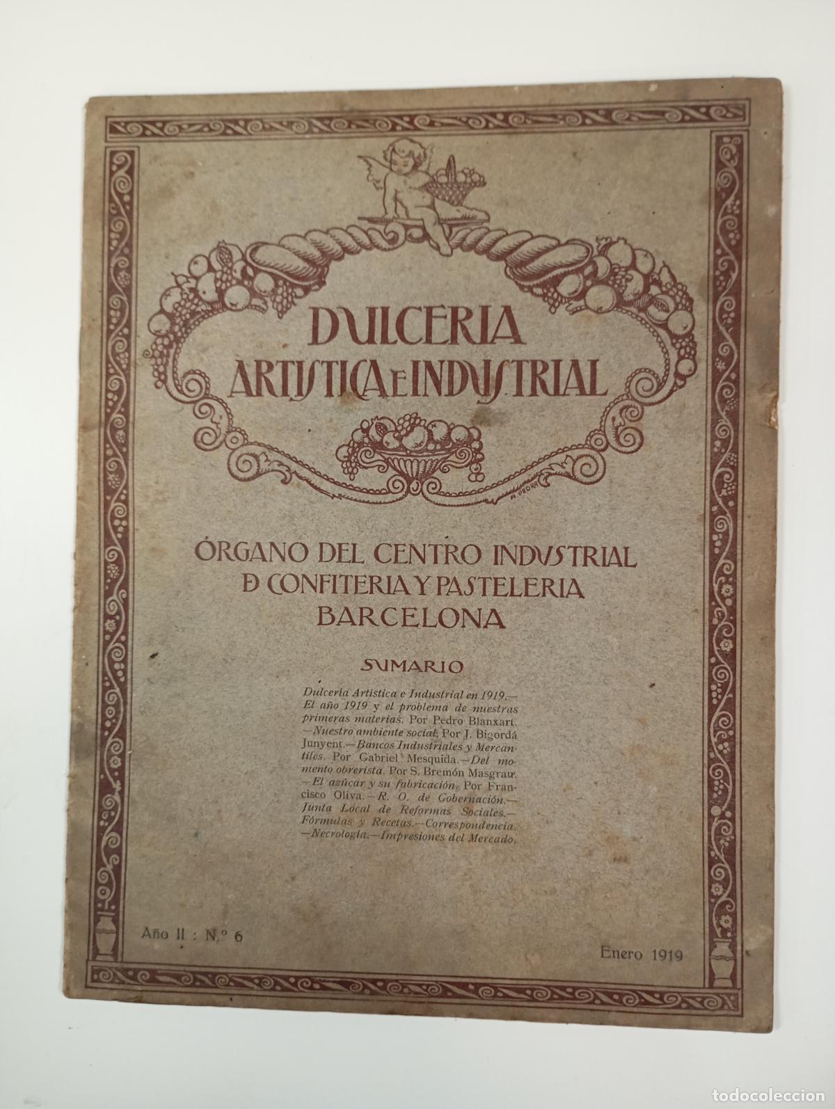 Coleccionismo de revistas y peri&oacute;dicos: DULCER&Iacute;A ART&Iacute;STICA E INDUSTRIAL. N&ordm; 6. A&Ntilde;O II. BARCELONA. ENERO 1919. TDKR12