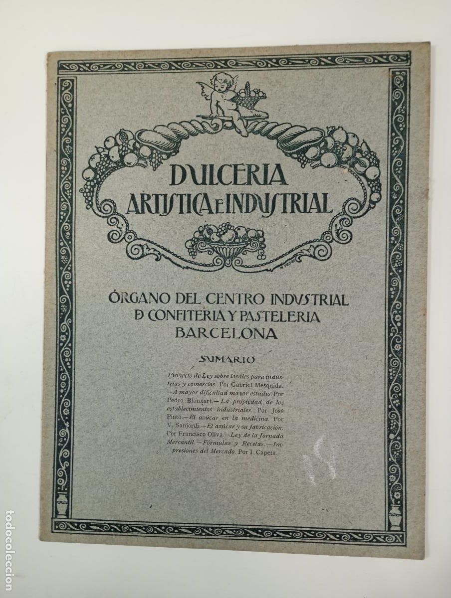 Coleccionismo de revistas y peri&oacute;dicos: DULCER&Iacute;A ART&Iacute;STICA E INDUSTRIAL. N&ordm; 5. A&Ntilde;O I. BARCELONA. DICIEMBRE 1918. TDKR12