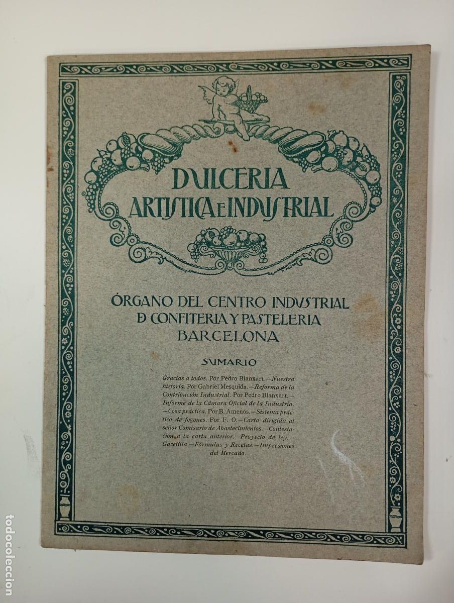 Coleccionismo de revistas y peri&oacute;dicos: DULCER&Iacute;A ART&Iacute;STICA E INDUSTRIAL. N&ordm; 2. A&Ntilde;O I. BARCELONA. SEPTIEMBRE 1918. TDKR12