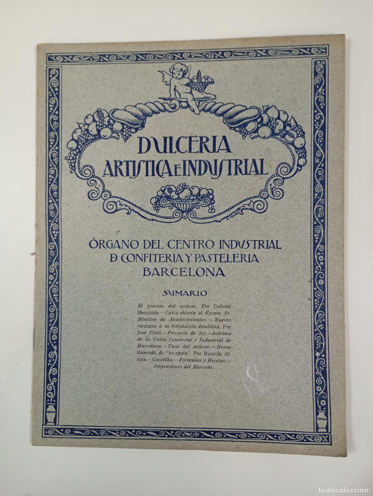 Coleccionismo de revistas y peri&oacute;dicos: DULCER&Iacute;A ART&Iacute;STICA E INDUSTRIAL. N&ordm; 3. A&Ntilde;O I. BARCELONA. OCTUBRE 1918. TDKR12