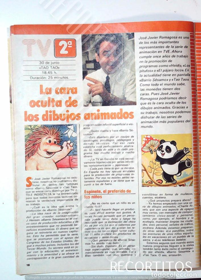 Coleccionismo de Revistas y Peri&oacute;dicos: TAO TAO ESPINETE BARRIO SESAMO JOSE JAVIER ROMAGOSA