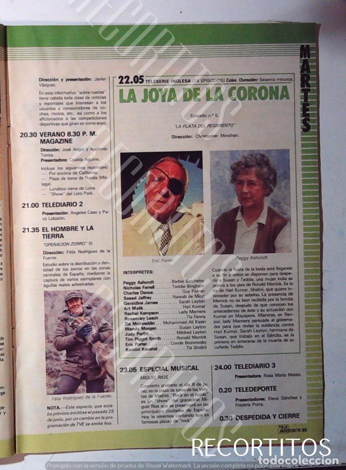 Coleccionismo de revistas y peri&oacute;dicos: FELIX RODRIGUEZ DE LA FUENTE POSTER LA JOYA DE LA CORONA