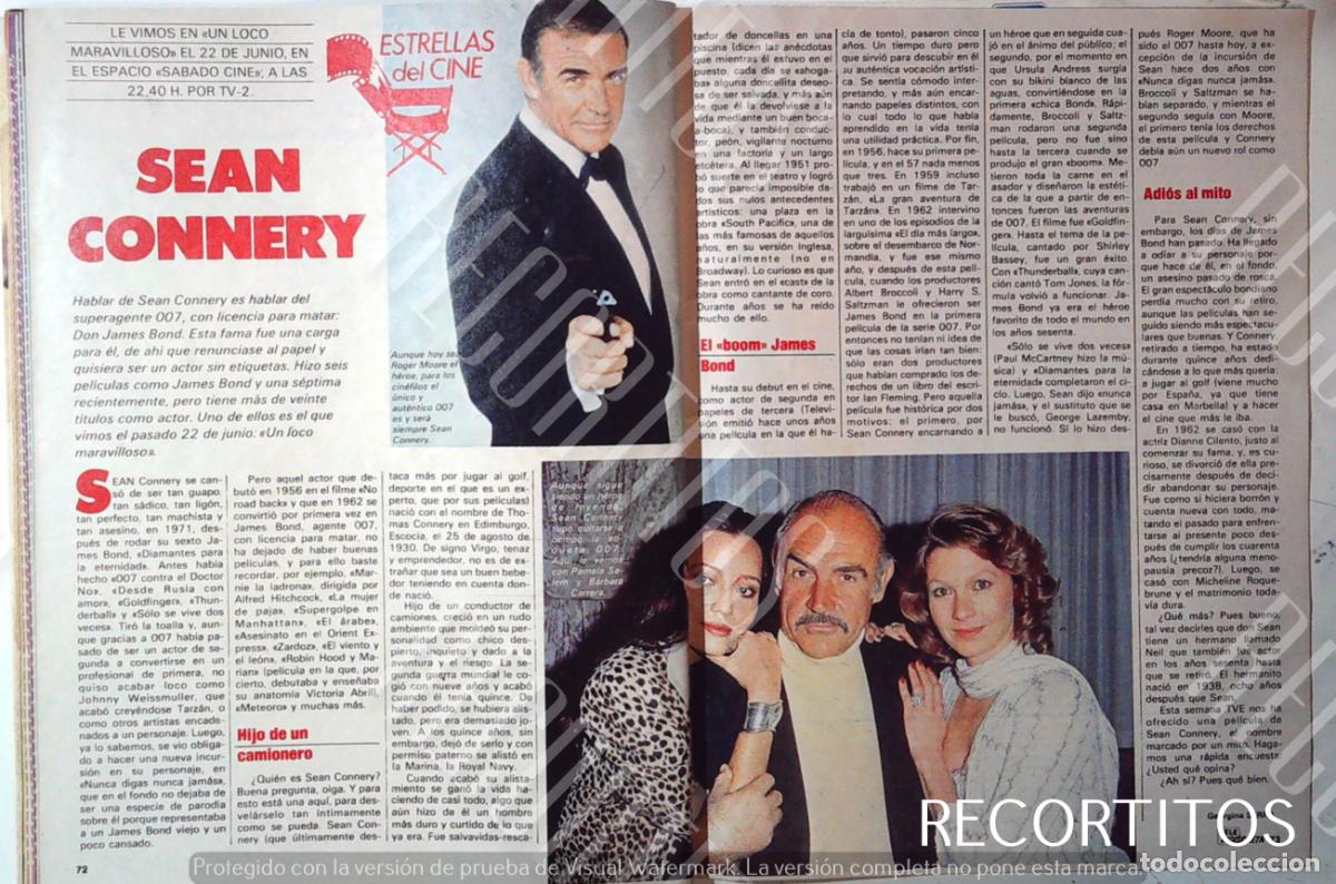 Coleccionismo de Revistas y Peri&oacute;dicos: SEAN CONNERY CONERY BARBARA CARRERA JAMES BOND 007