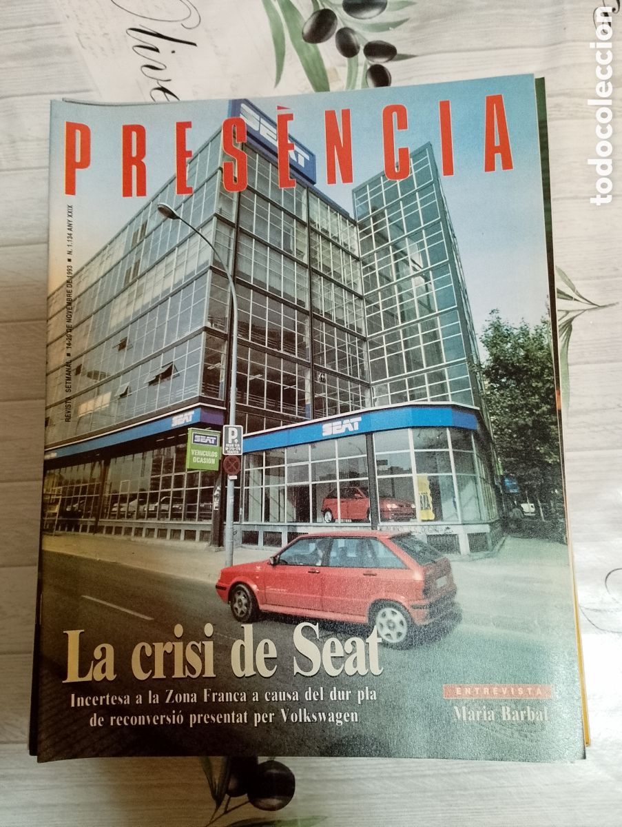 Coleccionismo de Revistas y Peri&oacute;dicos: REVISTA PRES&Egrave;NCIA 1134. 1993. LA CRISI DE SEAT. MARIA BARBAL