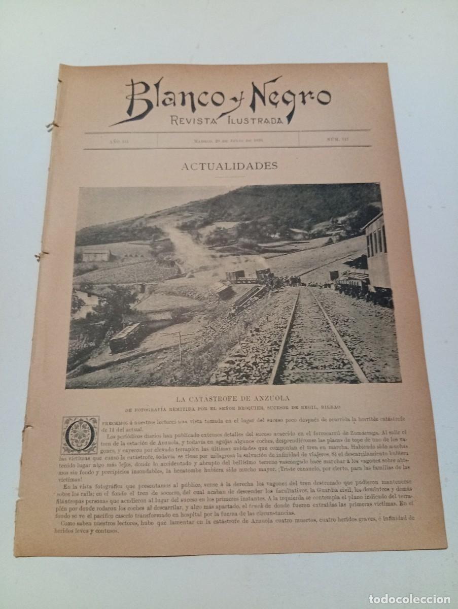 Collezionismo di Riviste e Giornali: BLANCO Y NEGRO. N&ordm; 117. A&Ntilde;O 1893. LAS ALAS OCULTAS. EL GLOBO. LA MODA. MADRID DE VIAJE... LEER.