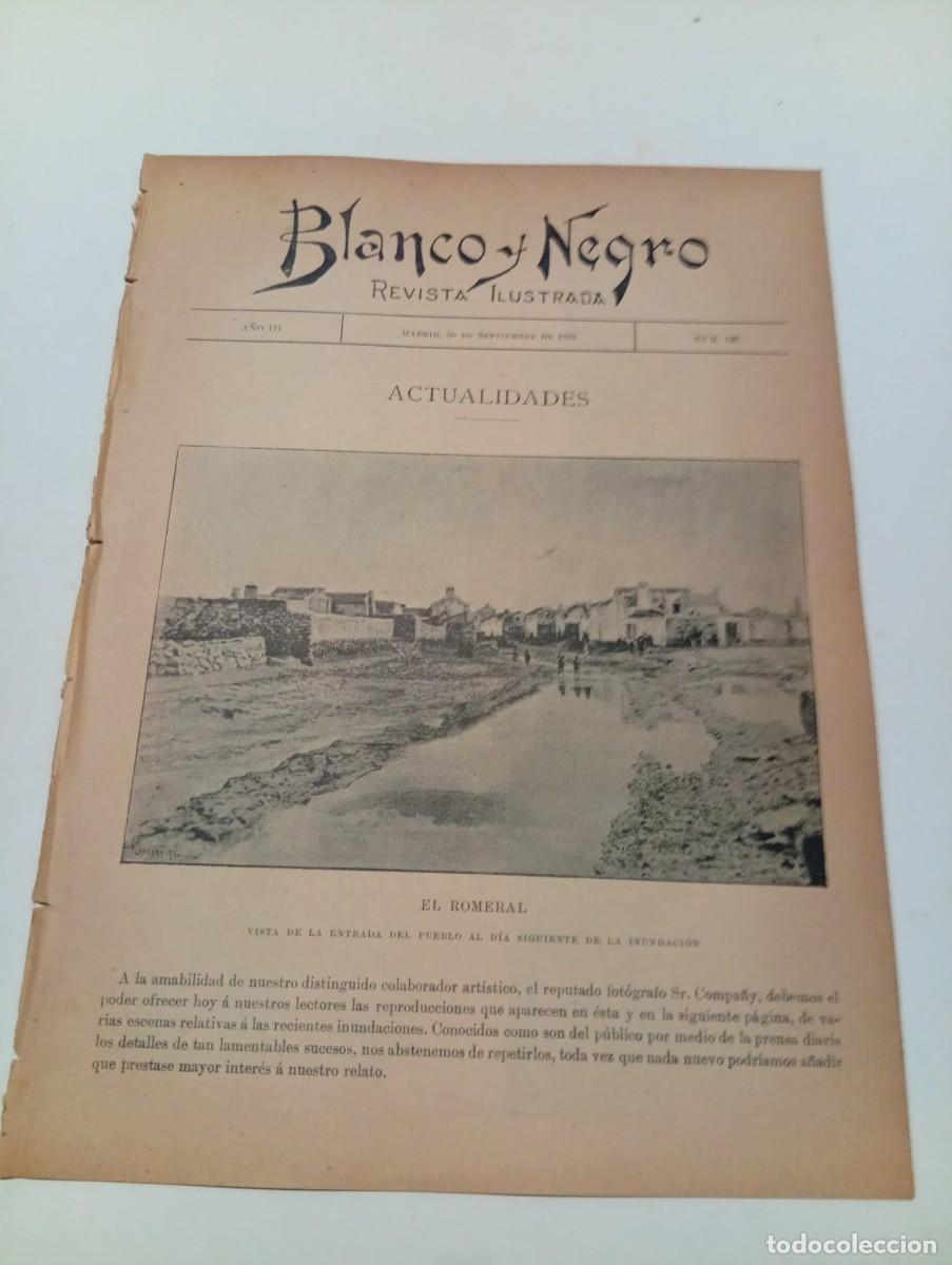 Collezionismo di Riviste e Giornali: BLANCO Y NEGRO. N&ordm; 126. A&Ntilde;O 1893. EL ROMERAL. DON ARSENIO MART&Iacute;NEZ DE CAMPOS. JUICIOS CONTRAD.. LEER