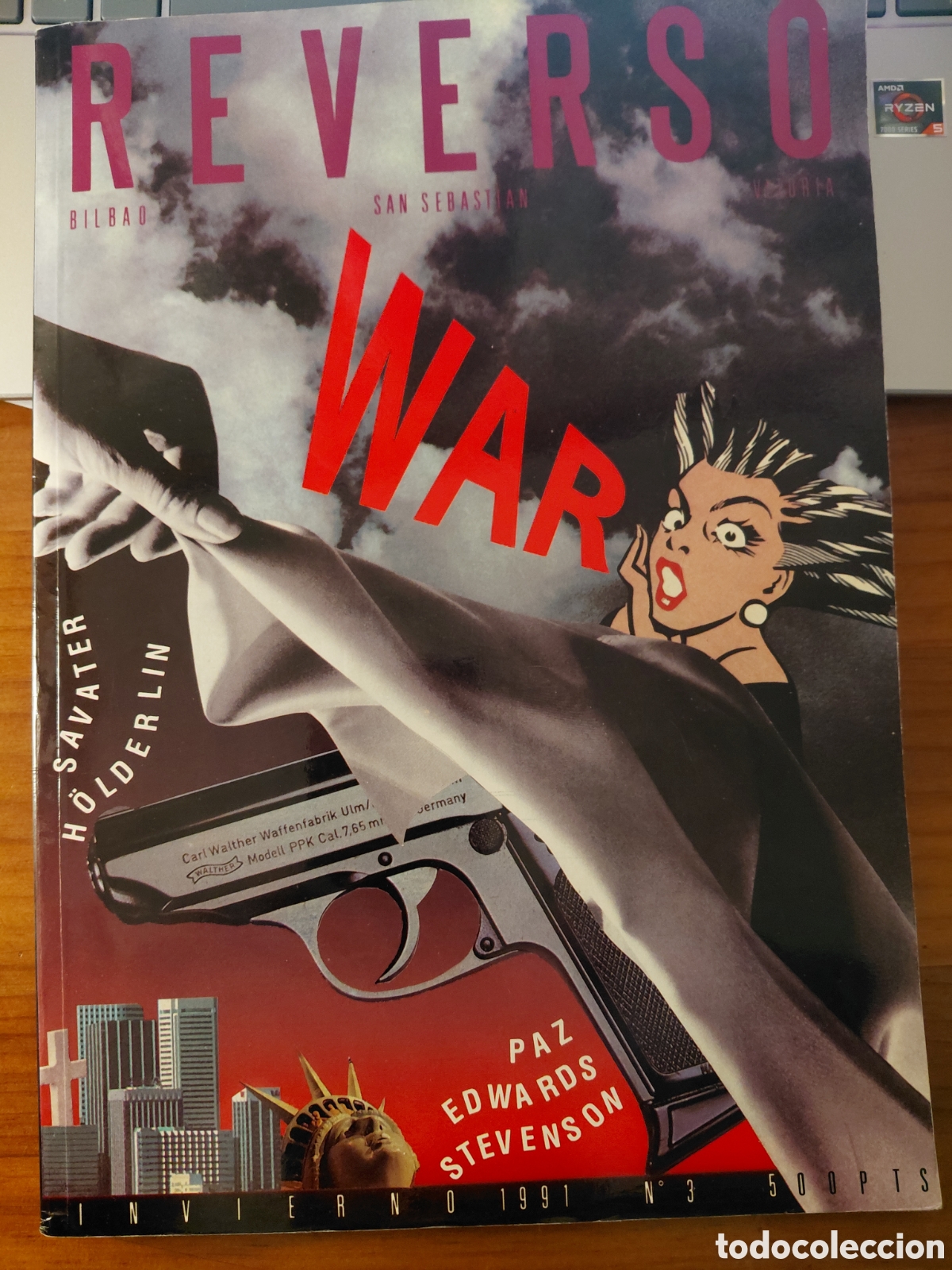 Coleccionismo de Revistas y Peri&oacute;dicos: Revista Reverso n&ordm; 3 - WAR - Savater, Stevenson, H&ouml;lderlin, etc. - Invierno 1991