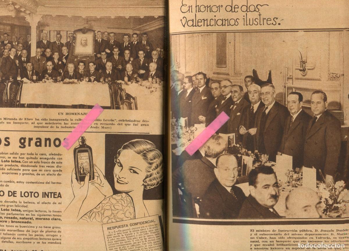 Collection Magazines and Newspapers: REVISTA A&Ntilde;O 1935 CALLE LEOPOLDO LEVRIN EN MIRANDA DE EBRO JOAQUIN DUALDE MARIANO CUBER EN VALENCIA