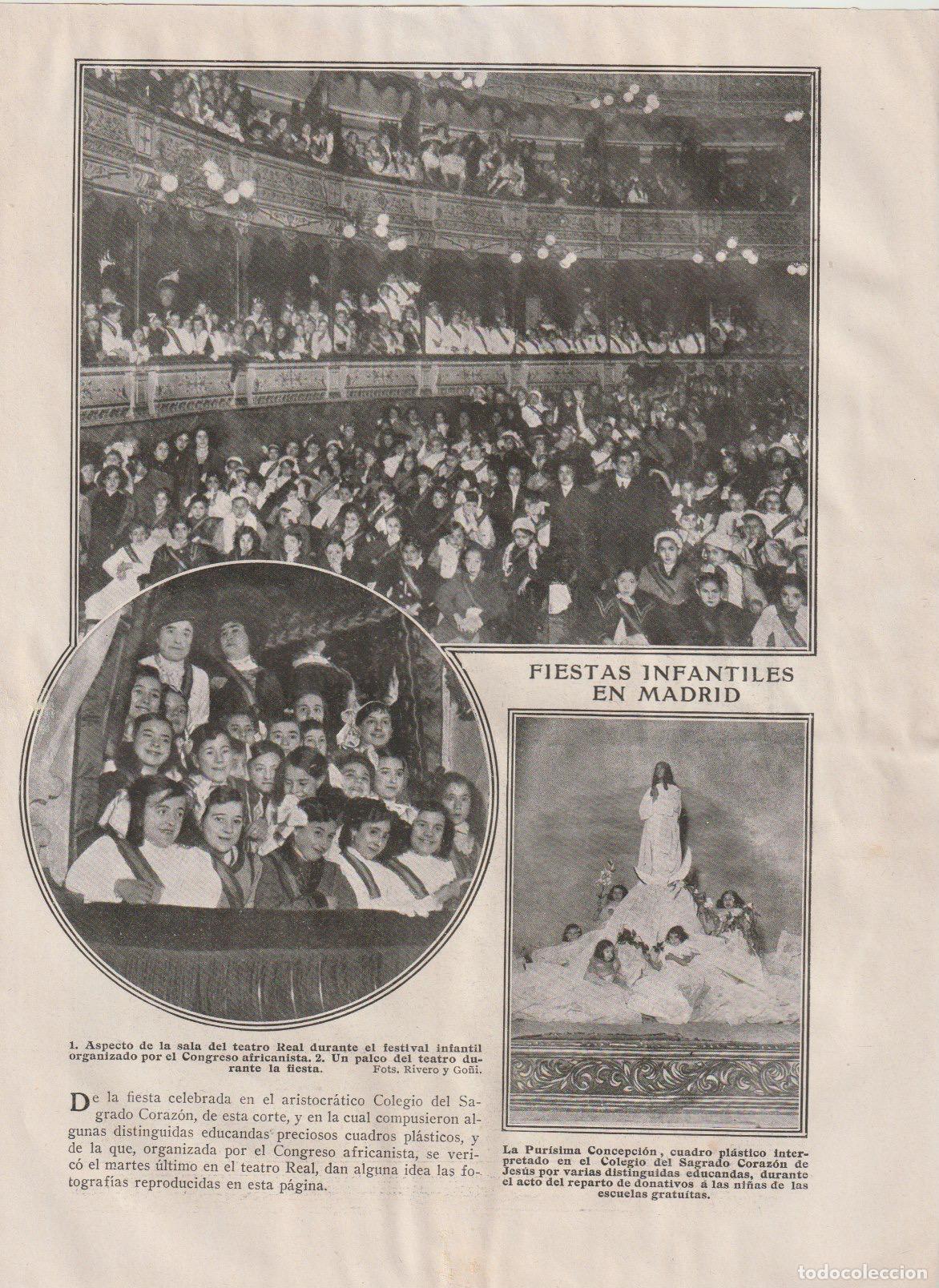 Coleccionismo de Revistas y Peri&oacute;dicos: * MADRID * Fiestas infantiles: del congreso Africanista, colegio Sagrado Coraz&oacute;n...-1910