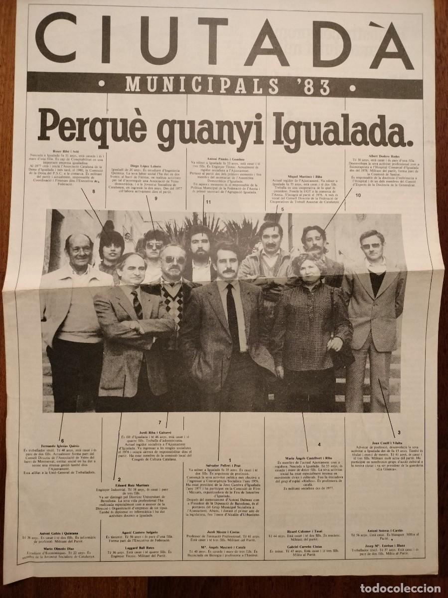 Coleccionismo de revistas y peri&oacute;dicos: REVISTA CIUTAD&Agrave; - BUTLLET&Iacute; MUNICIPAL SOCIALISTA - 1983 - MUNICIPALS