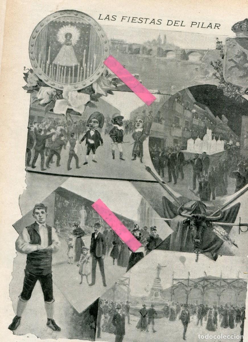 Coleccionismo de Revistas y Peri&oacute;dicos: REVISTA A&Ntilde;O 1898 LAS FIESTAS DEL DE EL PILAR ZARAGOZA DEPORTE FEMENINO CICLISMO MUJERES CICLISTAS