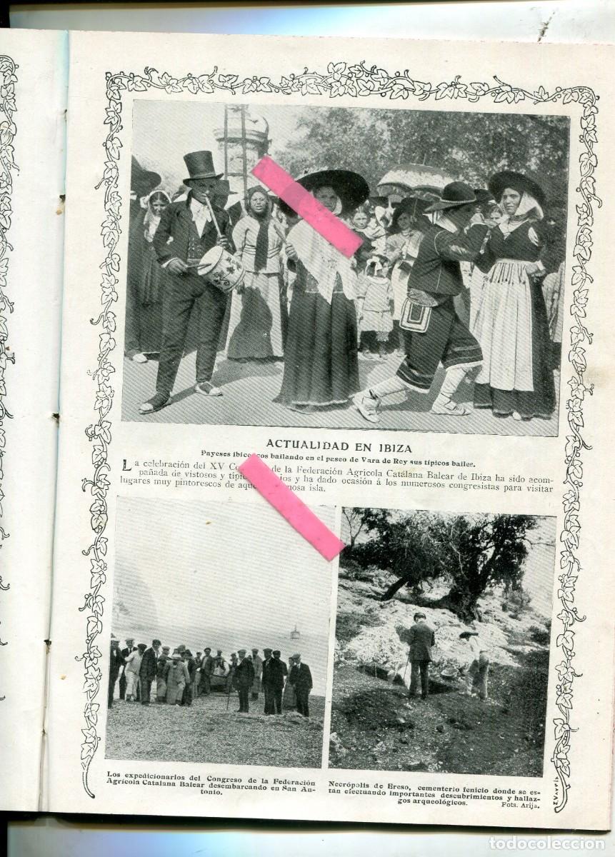 Coleccionismo de revistas y peri&oacute;dicos: REVISTA A&Ntilde;O 1912 TRAJE TIPICO DE IBIZA BAILES SAN ANTONIO NECROPOLIS DE ERESO MENENDEZ PELAYO