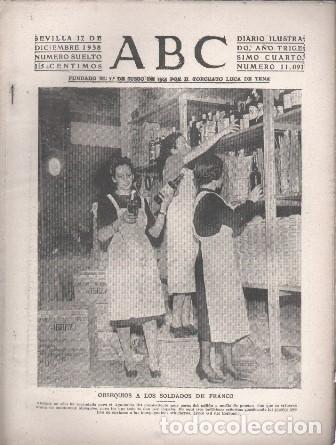 Coleccionismo de Revistas y Peri&oacute;dicos: PERIODICO ABC DE SEVILLA 17 DE DICIEMBRE DE 1938 N&ordm; 11091 - A-ABC-0677