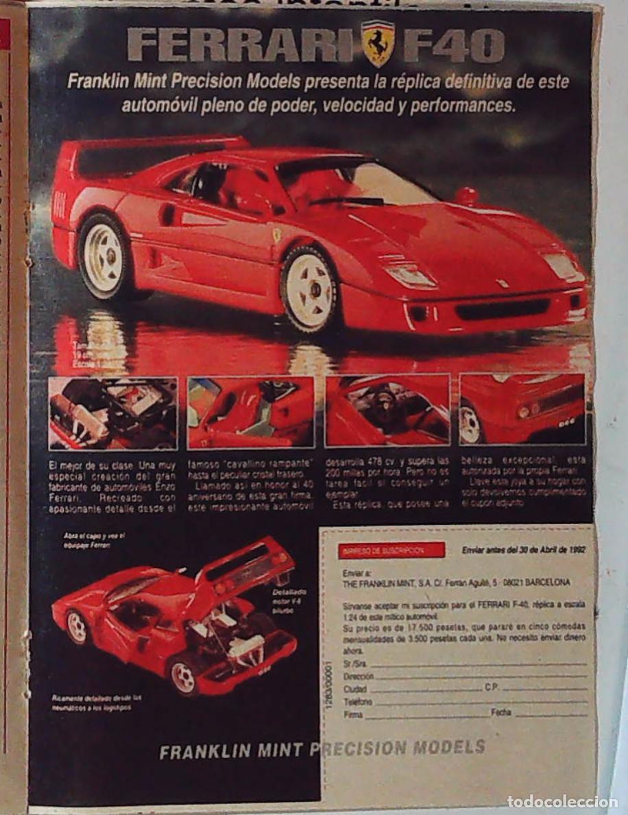 Coleccionismo de revistas y peri&oacute;dicos: FERRARI F 40 MAQUETA PUBLICIDAD