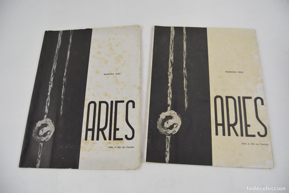 Collezionismo di Riviste e Giornali: Revista universitaria Aries, a&ntilde;os 1962 y 1963, SEU de Ciencias, n&uacute;meros 2 y 3, Barcelona.